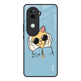 Adorable Cute Kitty Vivo V40e 5G Glass Back Cover Online