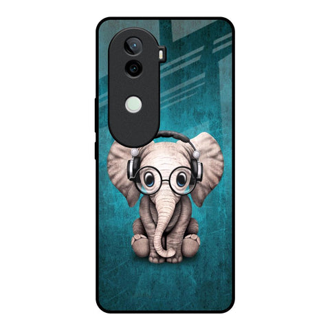 Adorable Baby Elephant Vivo V40e 5G Glass Back Cover Online