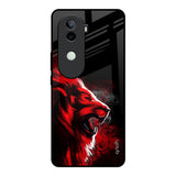 Red Angry Lion Vivo V40e 5G Glass Back Cover Online