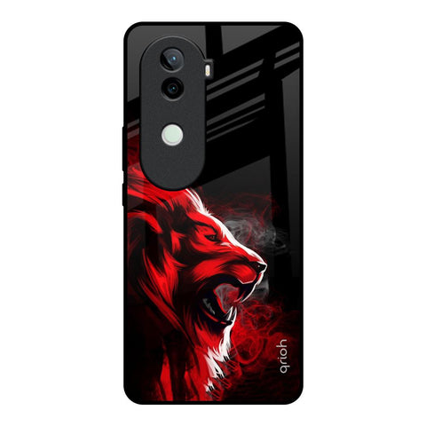 Red Angry Lion Vivo V40e 5G Glass Back Cover Online