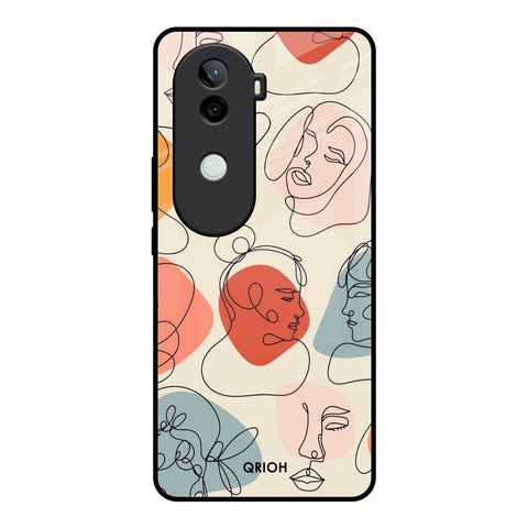 Abstract Faces Vivo V40e 5G Glass Back Cover Online