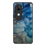 Blue Cool Marble Vivo V40e 5G Glass Back Cover Online