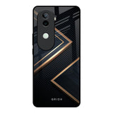 Sleek Golden & Navy Vivo V40e 5G Glass Back Cover Online