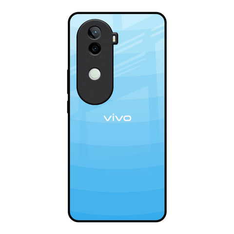 Wavy Blue Pattern Vivo V40e 5G Glass Back Cover Online