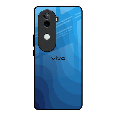 Blue Wave Abstract Vivo V40e 5G Glass Back Cover Online