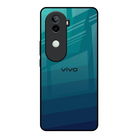 Green Triangle Pattern Vivo V40e 5G Glass Back Cover Online