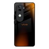 Orange Black Fusion Vivo V40e 5G Glass Back Cover Online