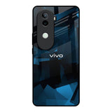 Polygonal Blue Box Vivo V40e 5G Glass Back Cover Online