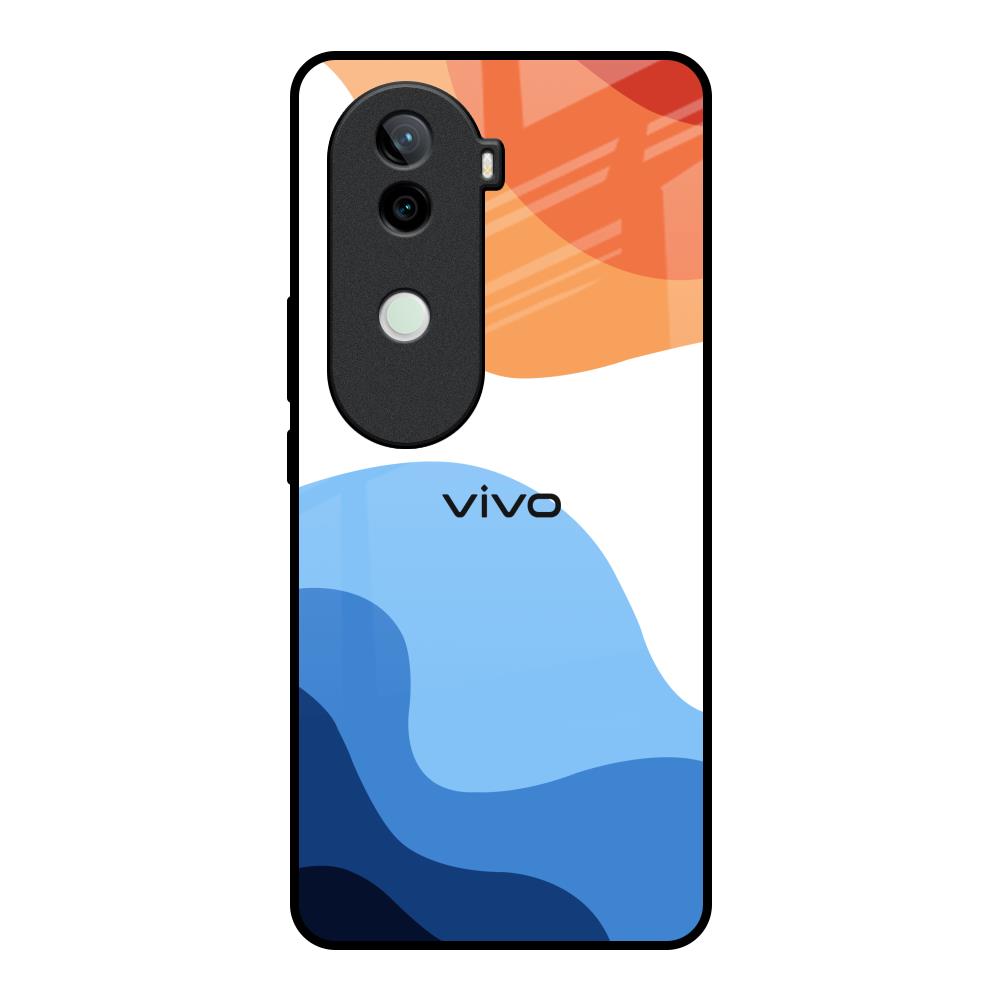 Wavy Color Pattern Vivo V40e 5G Glass Back Cover Online