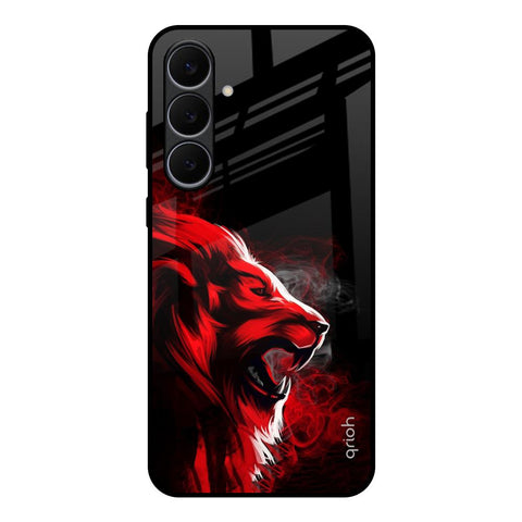 Red Angry Lion Samsung Galaxy S25 FE 5G Glass Back Cover Online