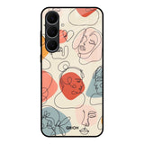 Abstract Faces Samsung Galaxy S25 FE 5G Glass Back Cover Online