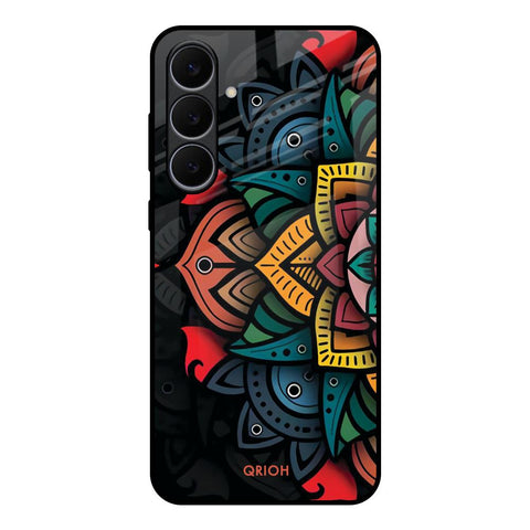 Retro Gorgeous Flower Samsung Galaxy S25 FE 5G Glass Back Cover Online