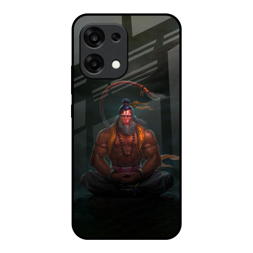 Lord Hanuman Animated Oppo F31 5G Glass Back Cover Online