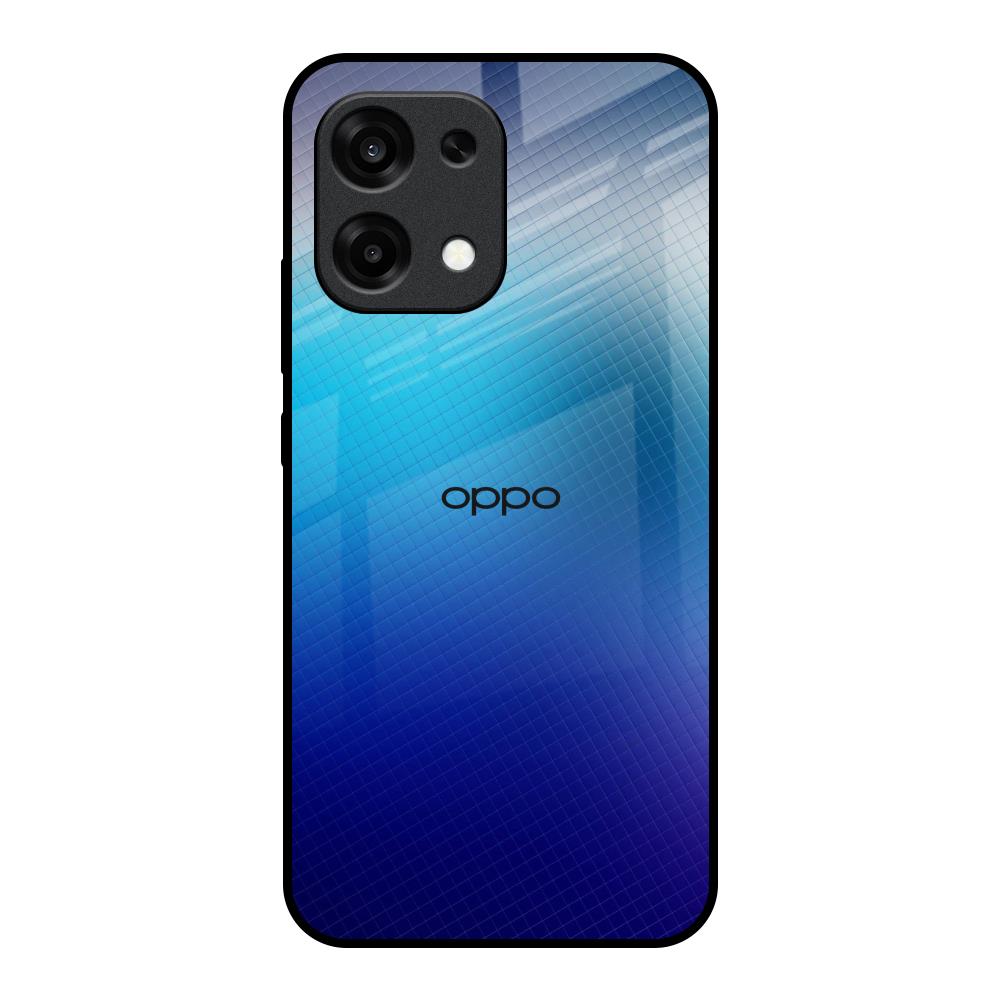 Blue Rhombus Pattern Oppo F31 5G Glass Back Cover Online