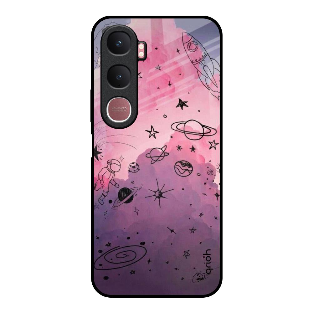 Space Doodles Vivo Y31 5G Glass Back Cover Online