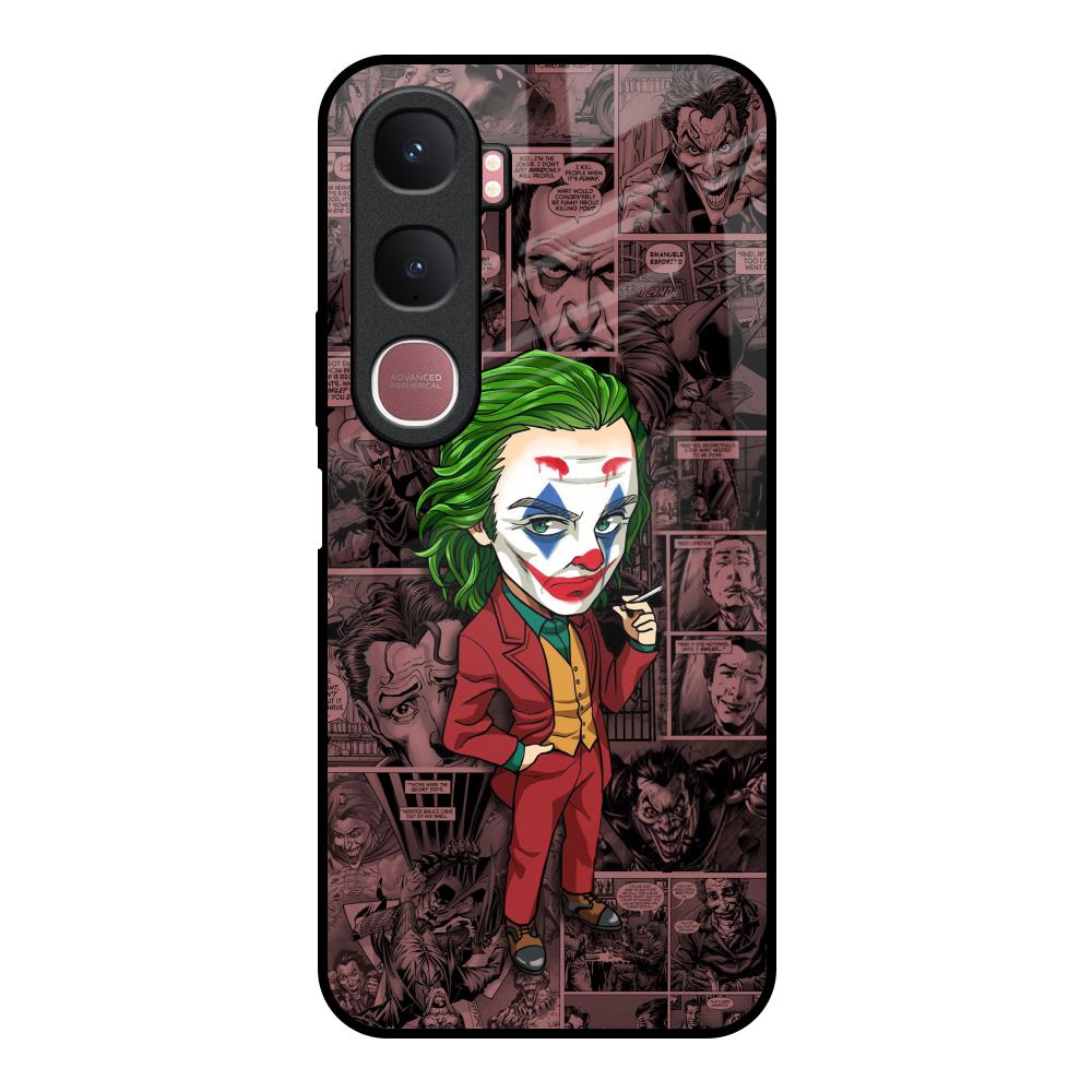 Joker Cartoon Vivo Y31 5G Glass Back Cover Online