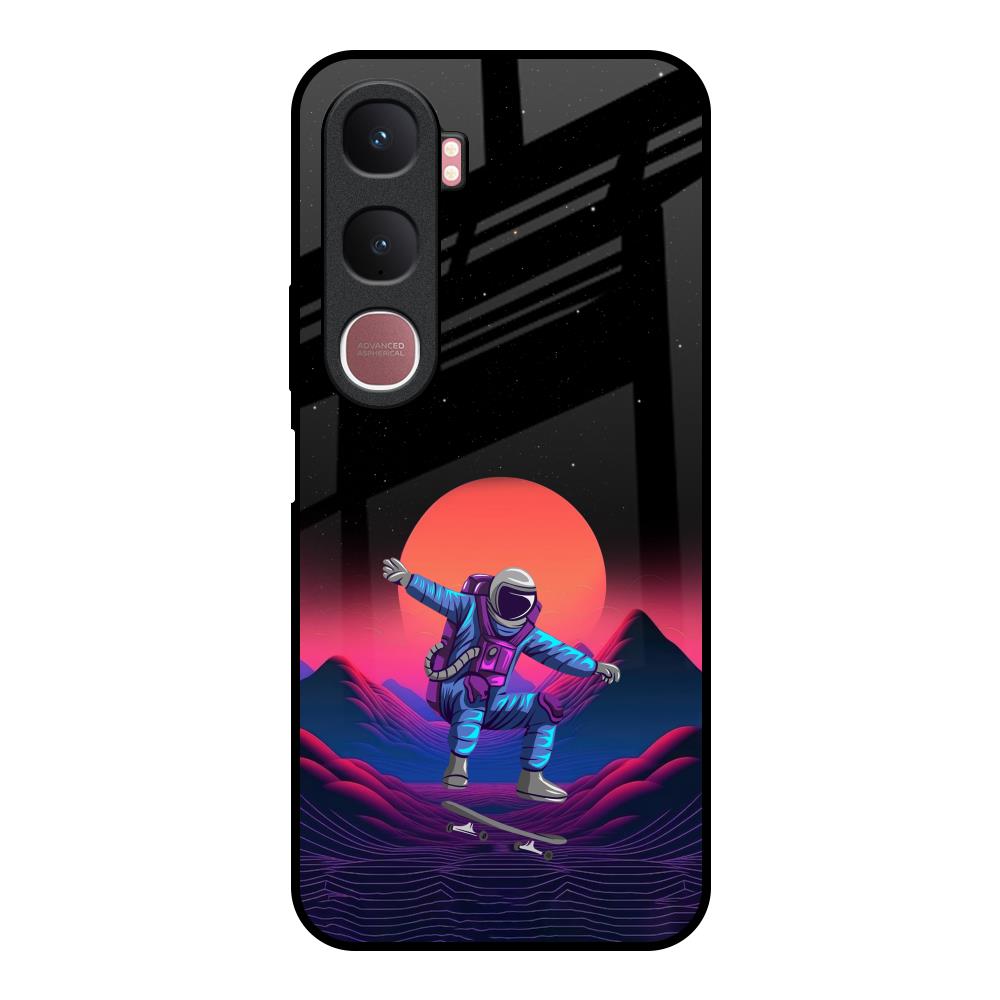 Retro Astronaut Vivo Y31 5G Glass Back Cover Online