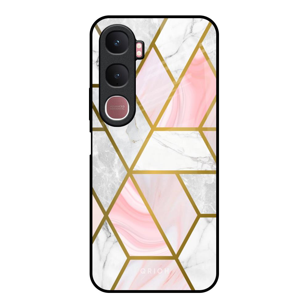 Geometrical Marble Vivo Y31 5G Glass Back Cover Online