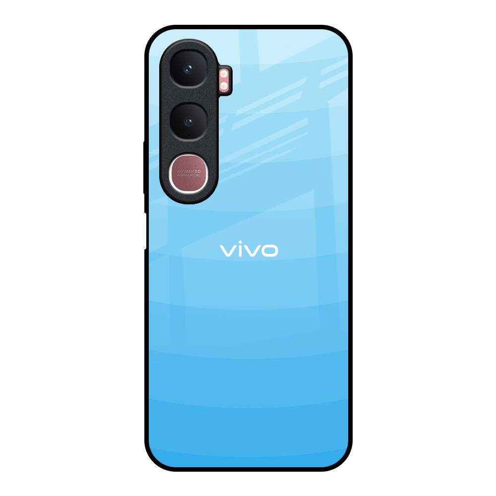 Wavy Blue Pattern Vivo Y31 5G Glass Back Cover Online
