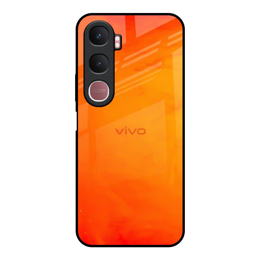 Tangy Orange Vivo Y31 5G Glass Back Cover Online
