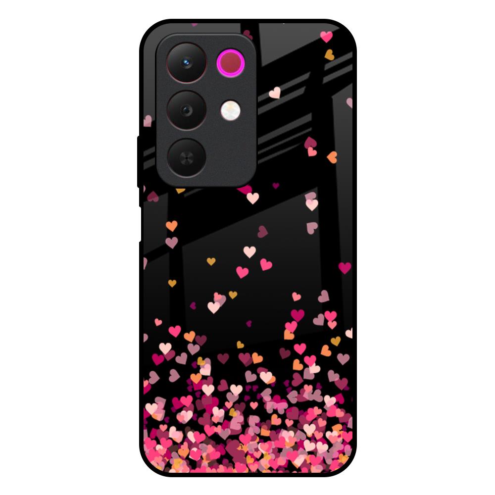 Heart Rain Fall Realme 15x 5G Glass Back Cover Online