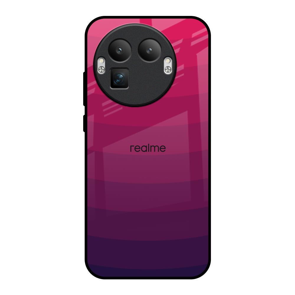 Wavy Pink Pattern Realme GT8 Pro 5G Glass Back Cover Online