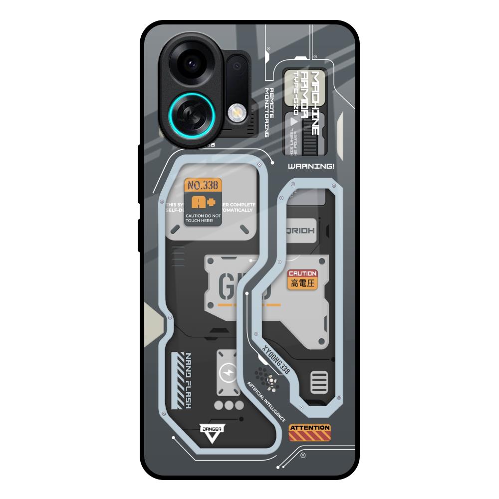 Retro Futuristic Oppo K13 Turbo 5G Glass Back Cover Online