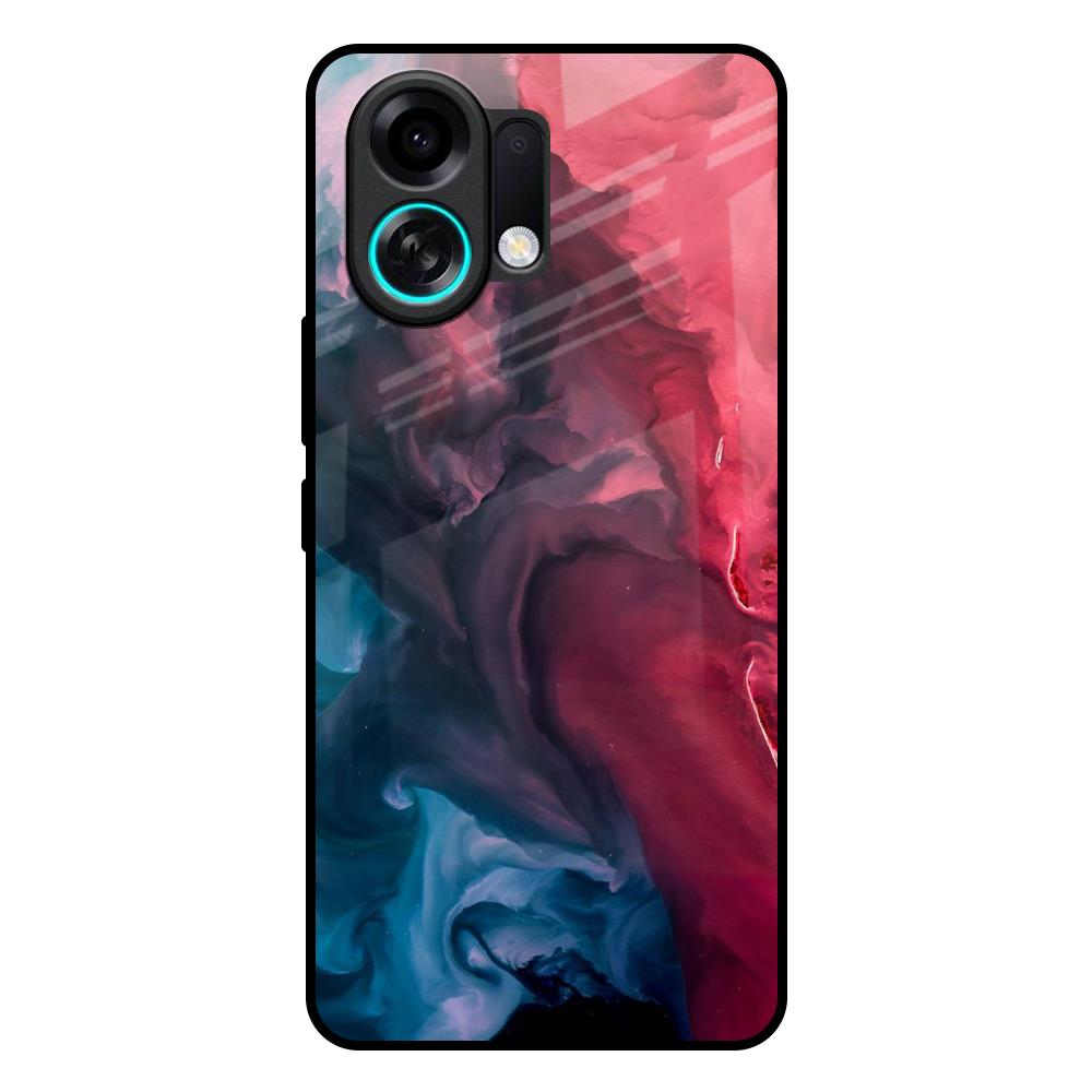 Blue & Red Smoke Oppo K13 Turbo 5G Glass Back Cover Online