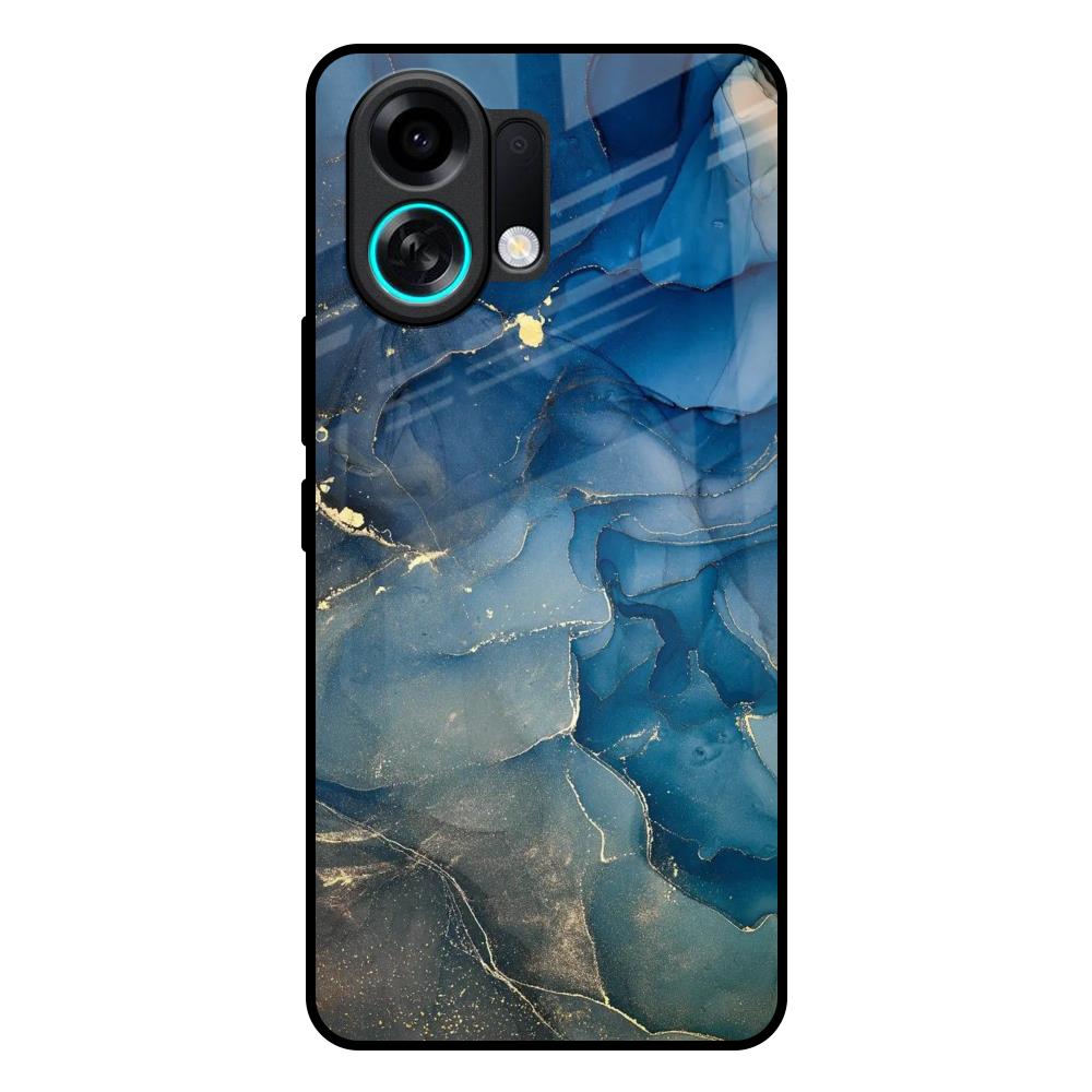 Blue Cool Marble Oppo K13 Turbo Pro 5G Glass Back Cover Online
