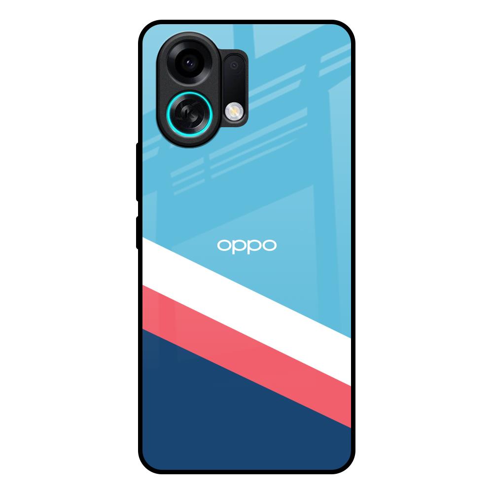 Pink & White Stripes Oppo K13 Turbo Pro 5G Glass Back Cover Online