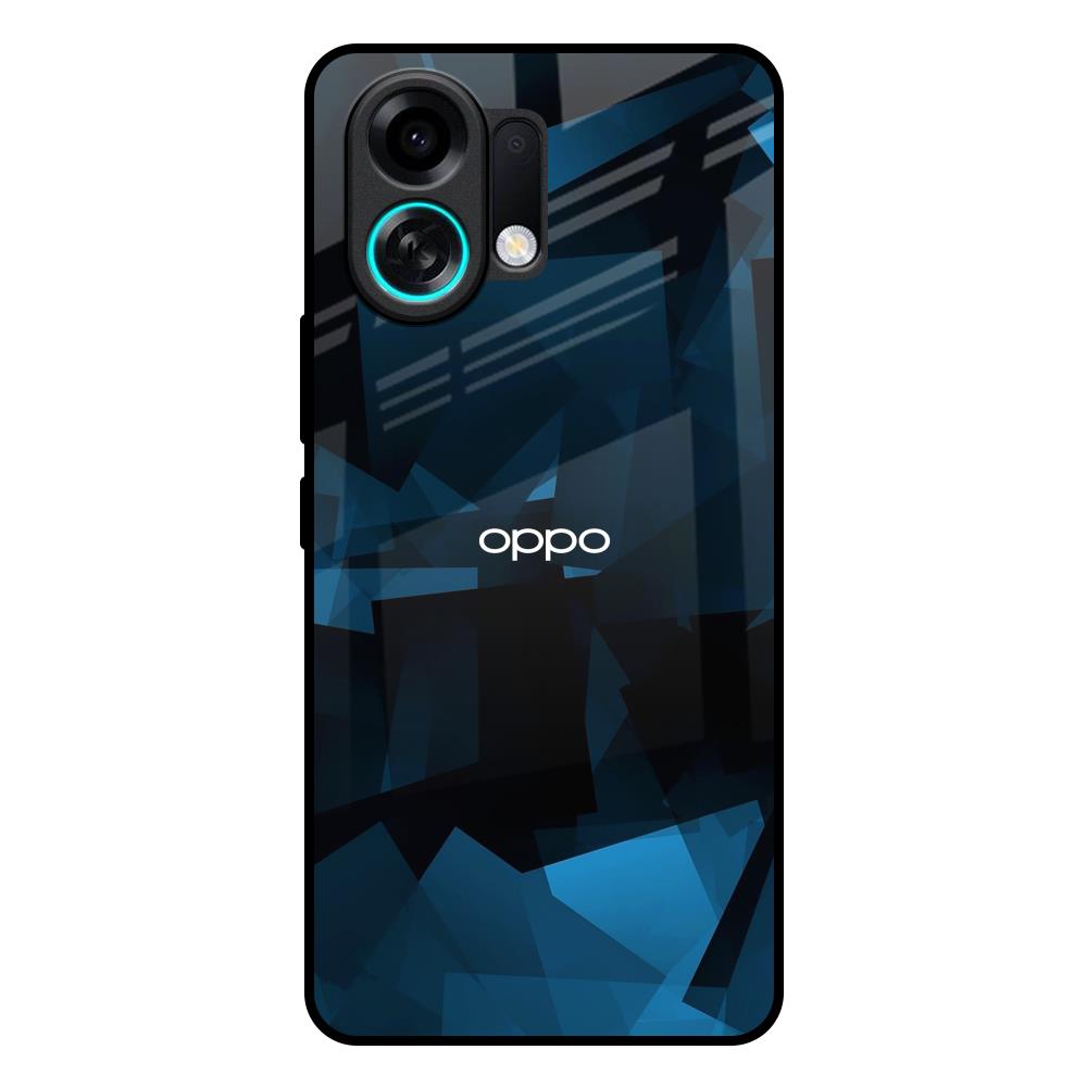 Polygonal Blue Box Oppo K13 Turbo Pro 5G Glass Back Cover Online