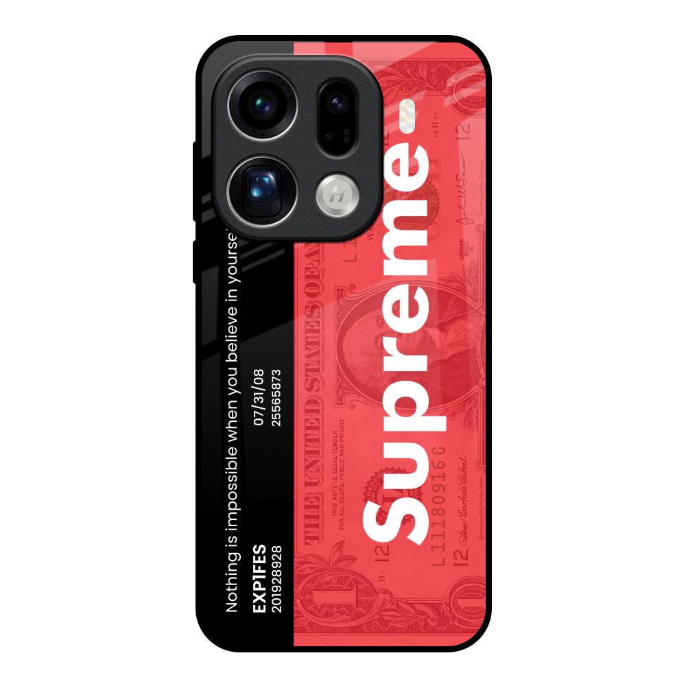 Supreme Ticket Oppo Find X9 Pro 5G Glass Back Cover Online