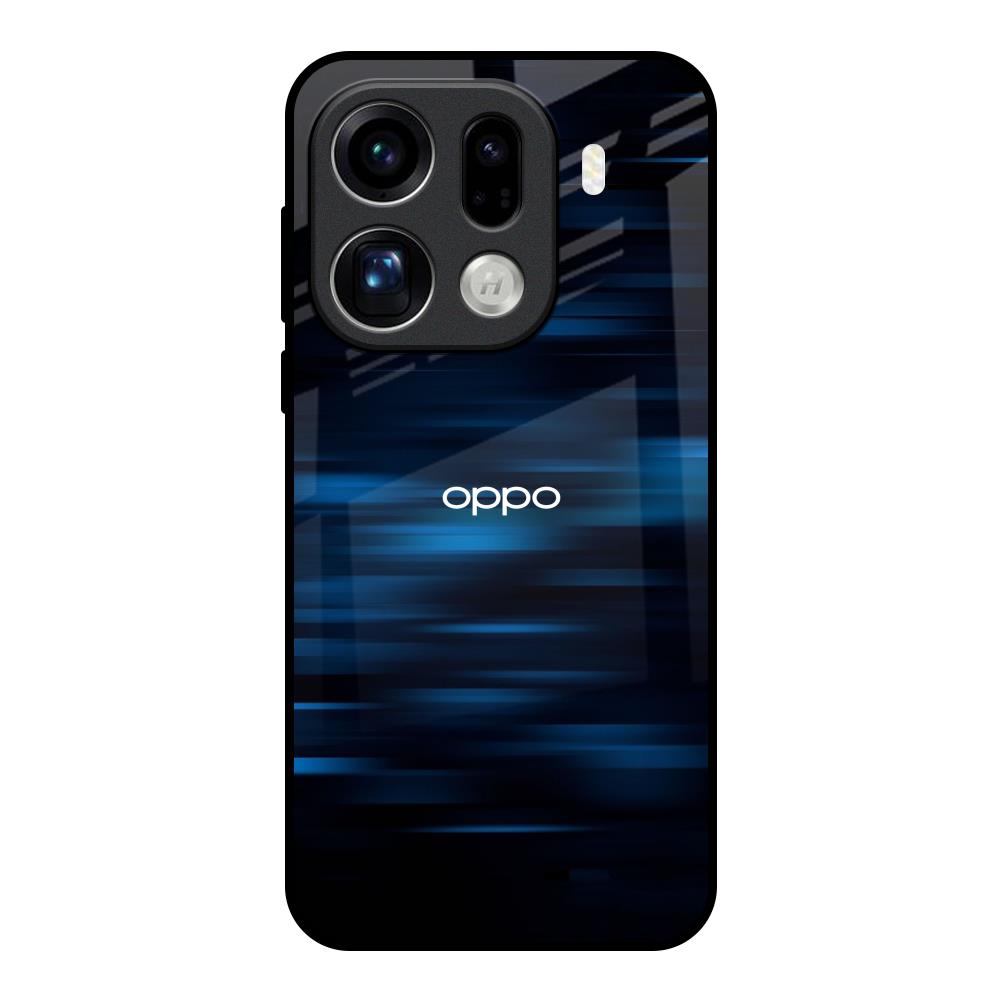Blue Rough Abstract Oppo Find X9 Pro 5G Glass Back Cover Online