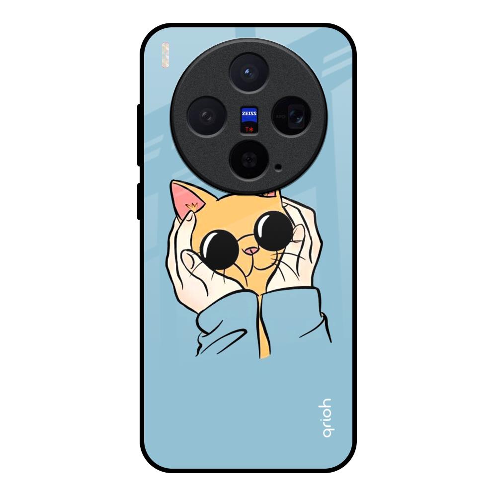 Adorable Cute Kitty Vivo X300 5G Glass Back Cover Online