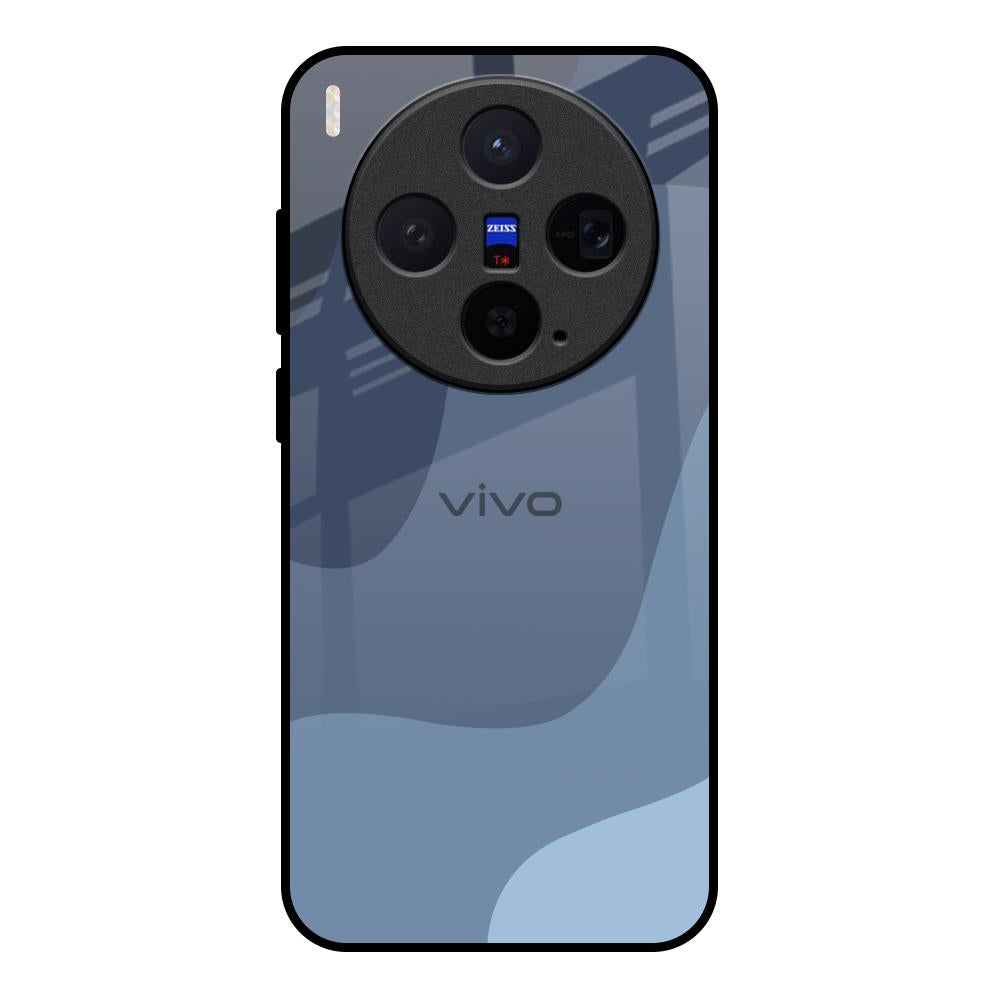Navy Blue Ombre Vivo X300 5G Glass Back Cover Online