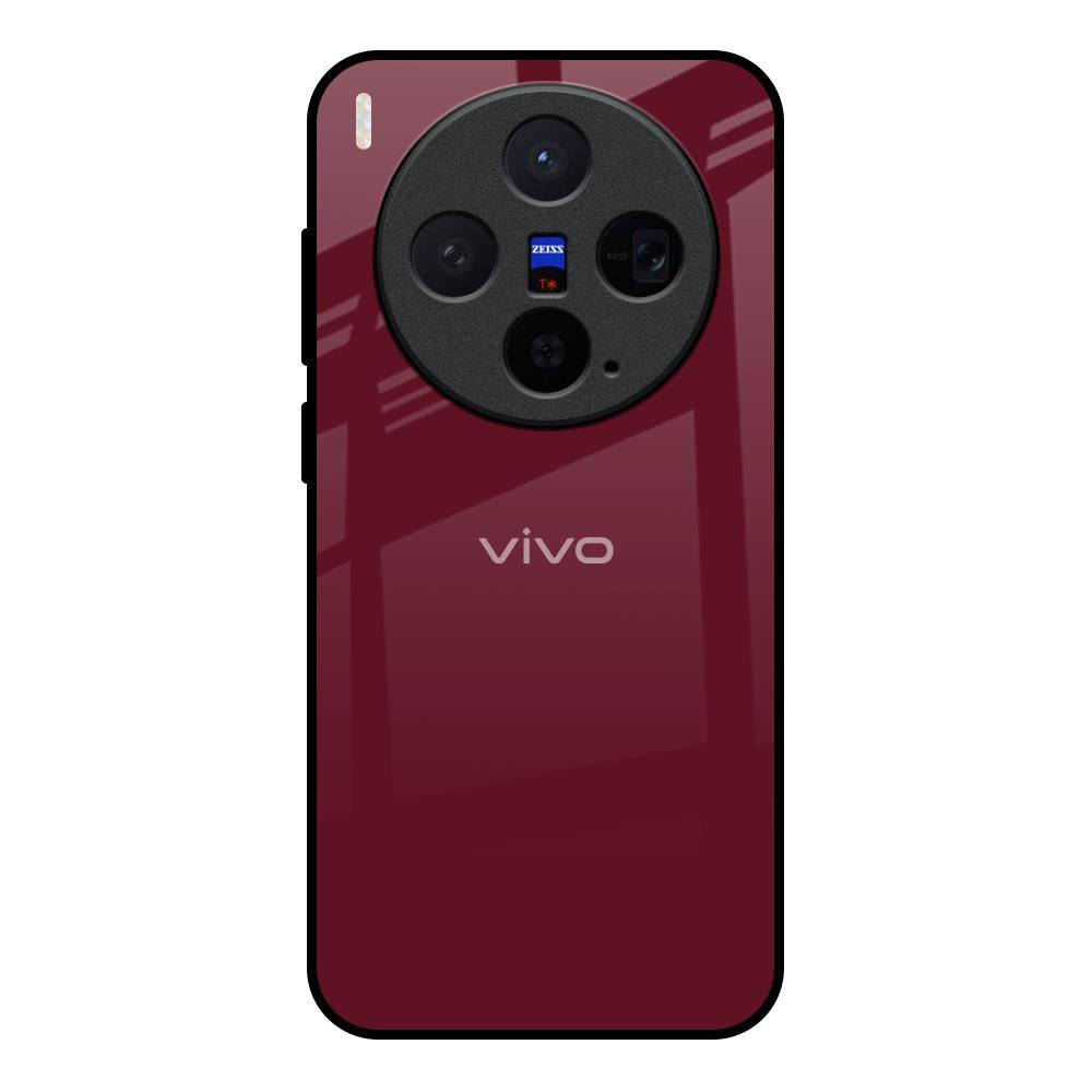 Classic Burgundy Vivo X300 5G Glass Back Cover Online