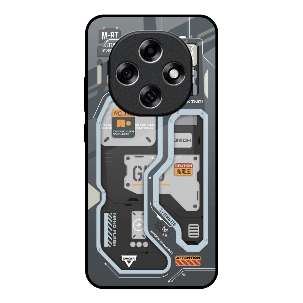 Retro Futuristic Oppo F31 Pro 5G Glass Back Cover Online