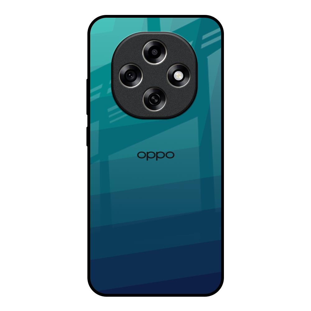 Green Triangle Pattern Oppo F31 Pro 5G Glass Back Cover Online