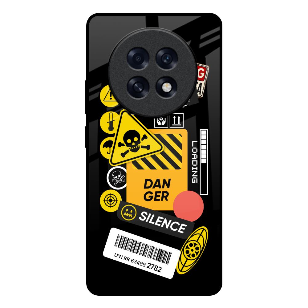 Danger Signs Oppo F31 Pro Plus 5G Glass Back Cover Online