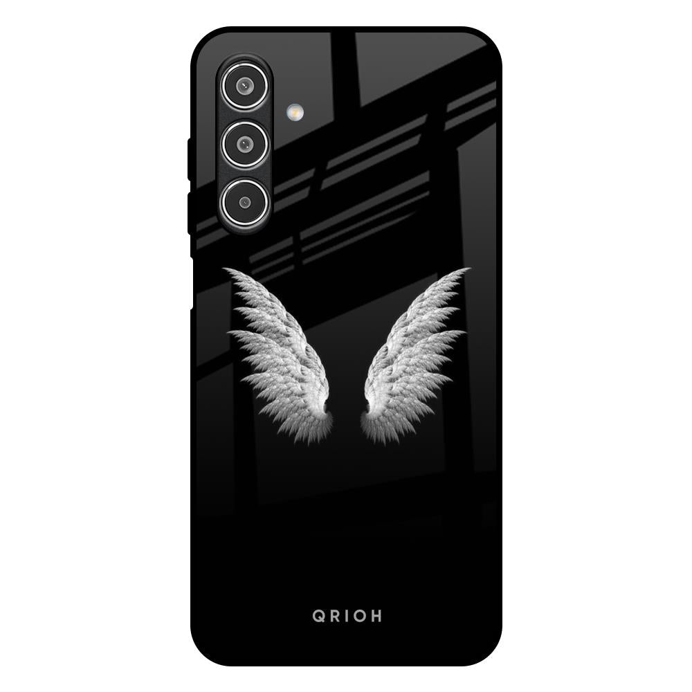 White Angel Wings Samsung Galaxy M17 5G Glass Back Cover Online