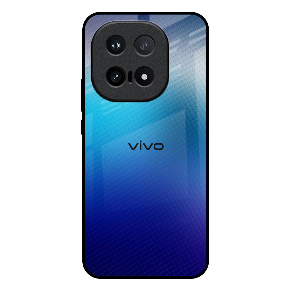 Blue Rhombus Pattern IQOO 15 5G Glass Back Cover Online