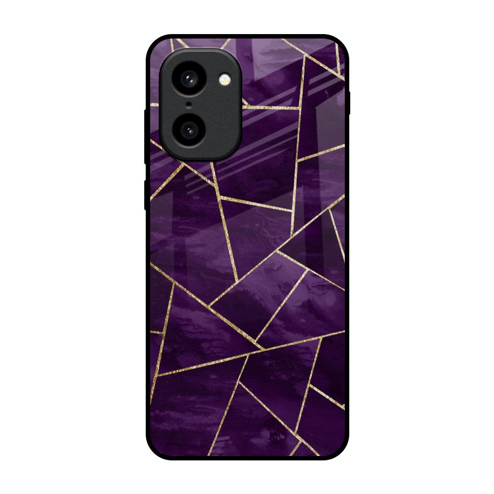 Geometric Purple OnePlus 15R 5G Glass Back Cover Online