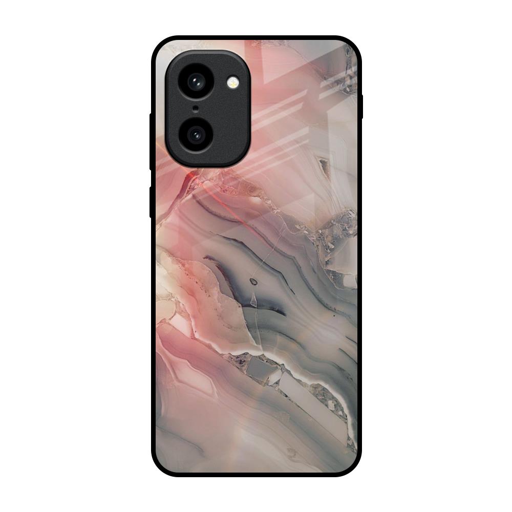 Pink And Grey Marble OnePlus 15R 5G Glass Back Cover Online