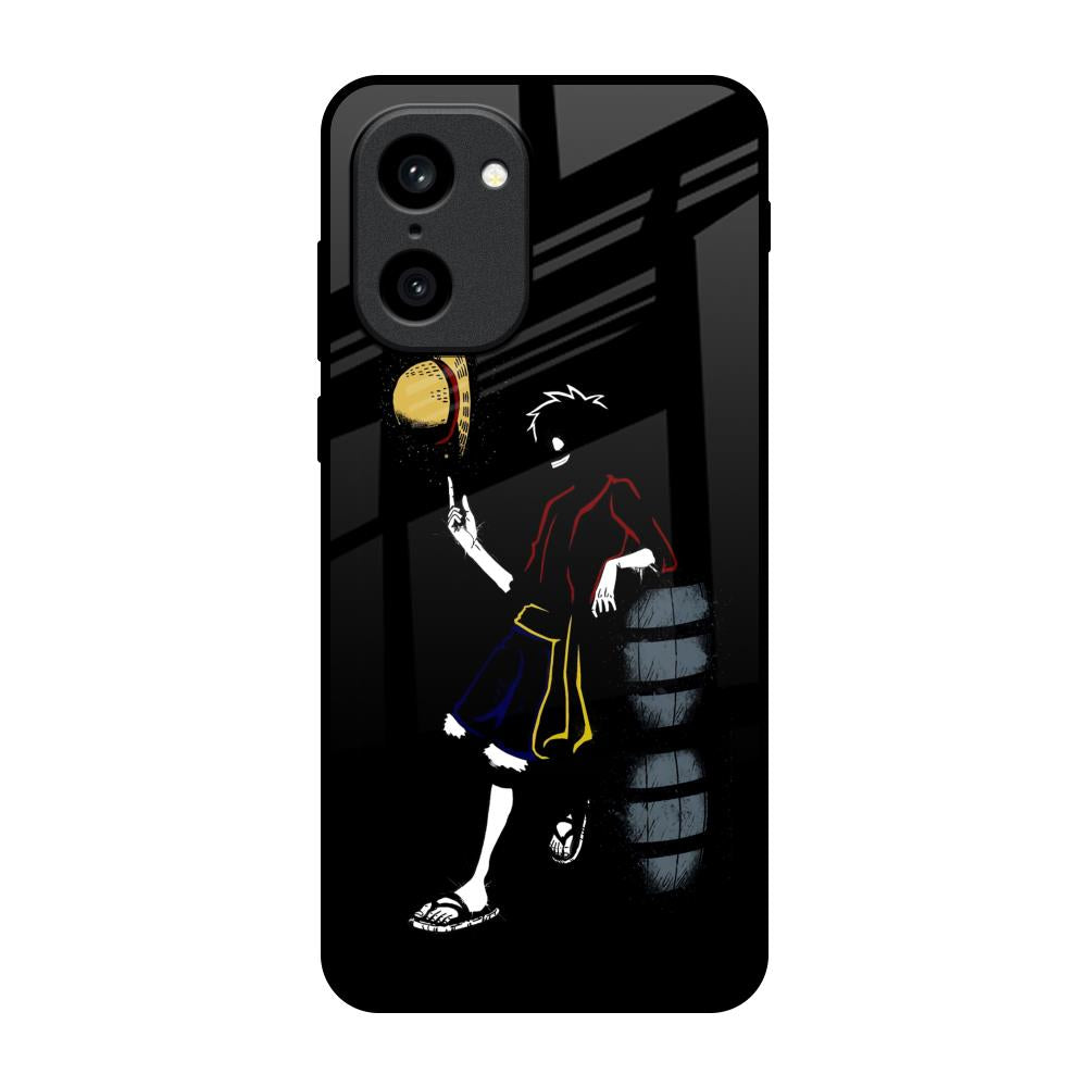 Luffy Line Art OnePlus 15R 5G Glass Back Cover Online