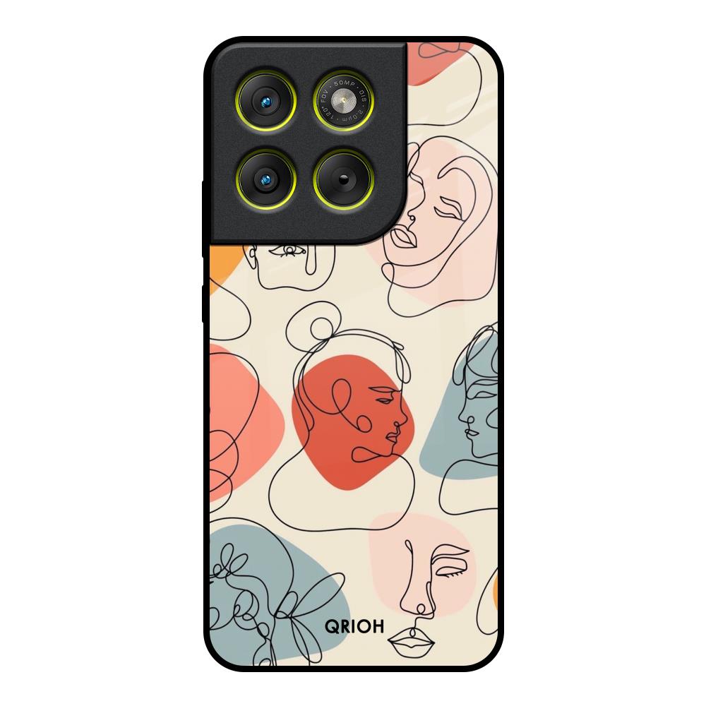 Abstract Faces Motorola Edge 70 5G Glass Back Cover Online