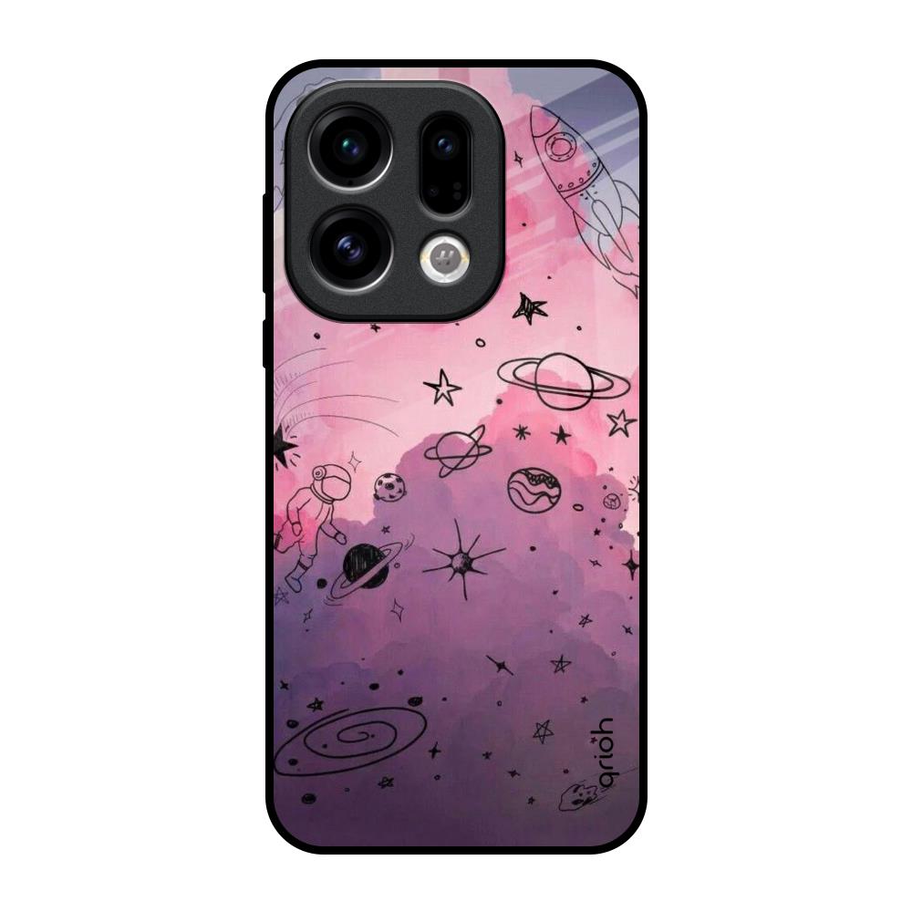 Space Doodles Oppo Find X9 Glass Back Cover Online