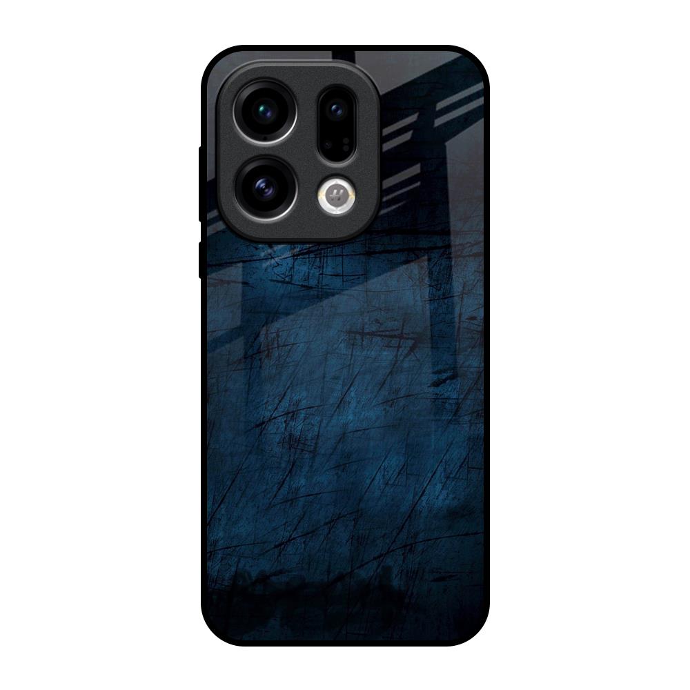 Dark Blue Grunge Oppo Find X9 Glass Back Cover Online