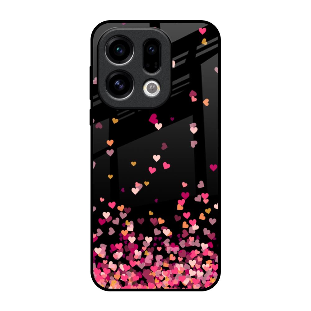 Heart Rain Fall Oppo Find X9 Glass Back Cover Online