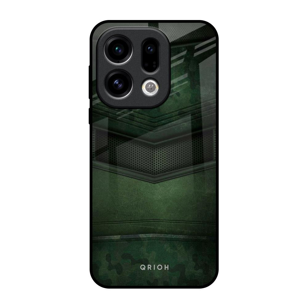 Green Leather Oppo Find X9 Glass Back Cover Online