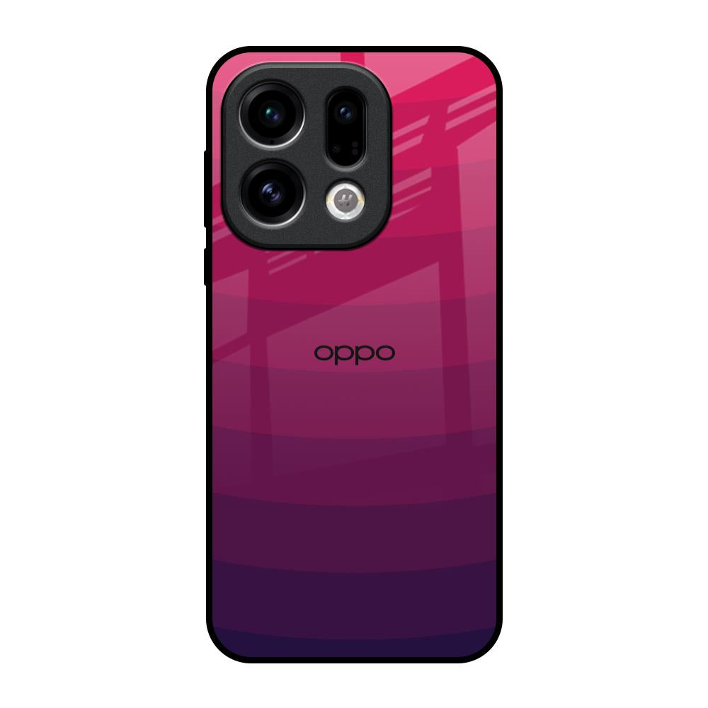 Wavy Pink Pattern Oppo Find X9 Glass Back Cover Online